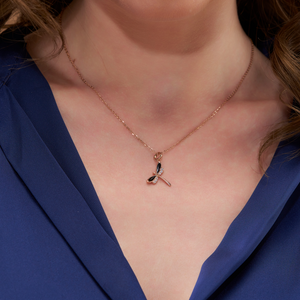 Enamel Winged Dragonfly Necklace - KYMEE