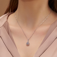 Fancy Diamond Halo Pendant - KYMEE