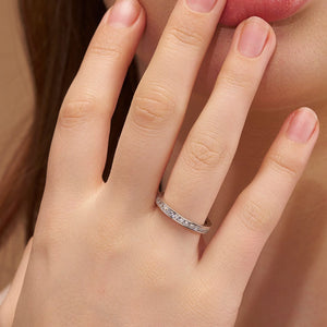 Channel Set Round Diamond Band - KYMEE