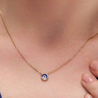 Delicate Evil Eye Pendant - KYMEE