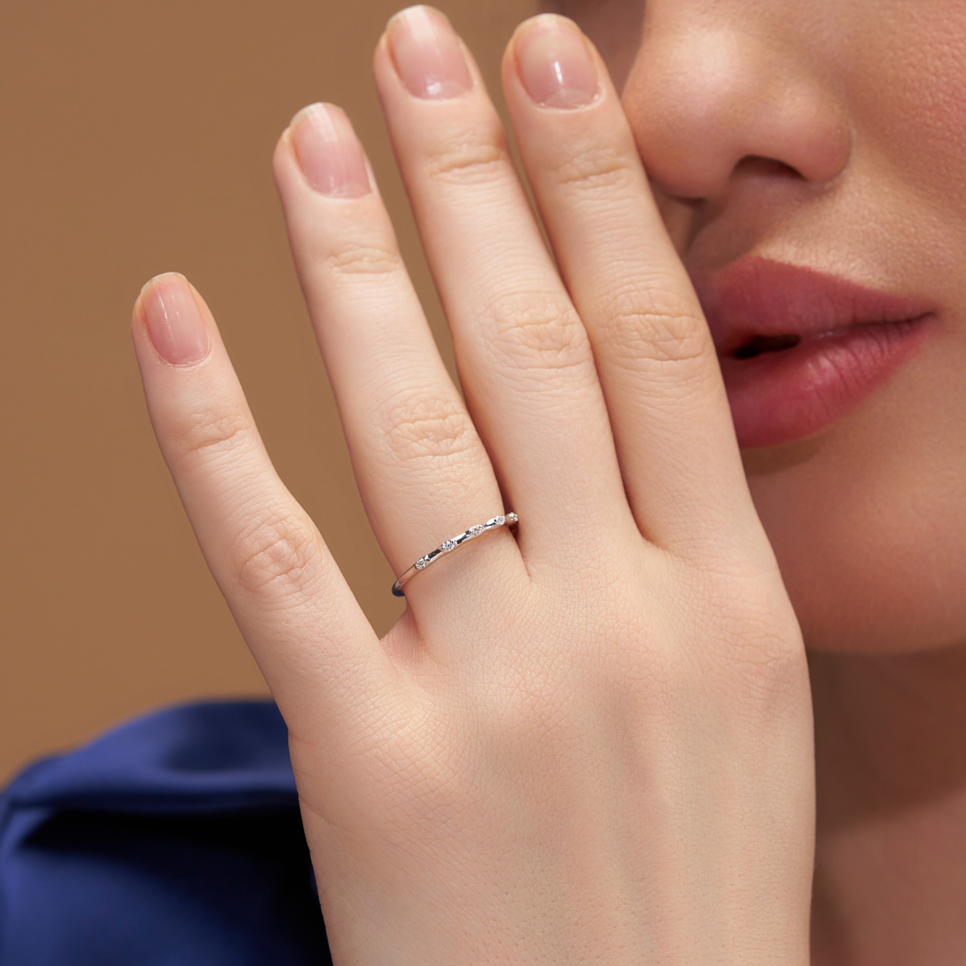 Minimalist Diamond Dot Ring