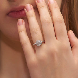Stunning Square Pave Setting Ring - KYMEE