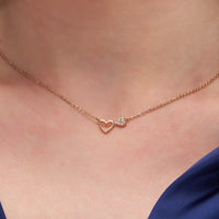 Interlinked Hearts Silver Necklace - KYMEE