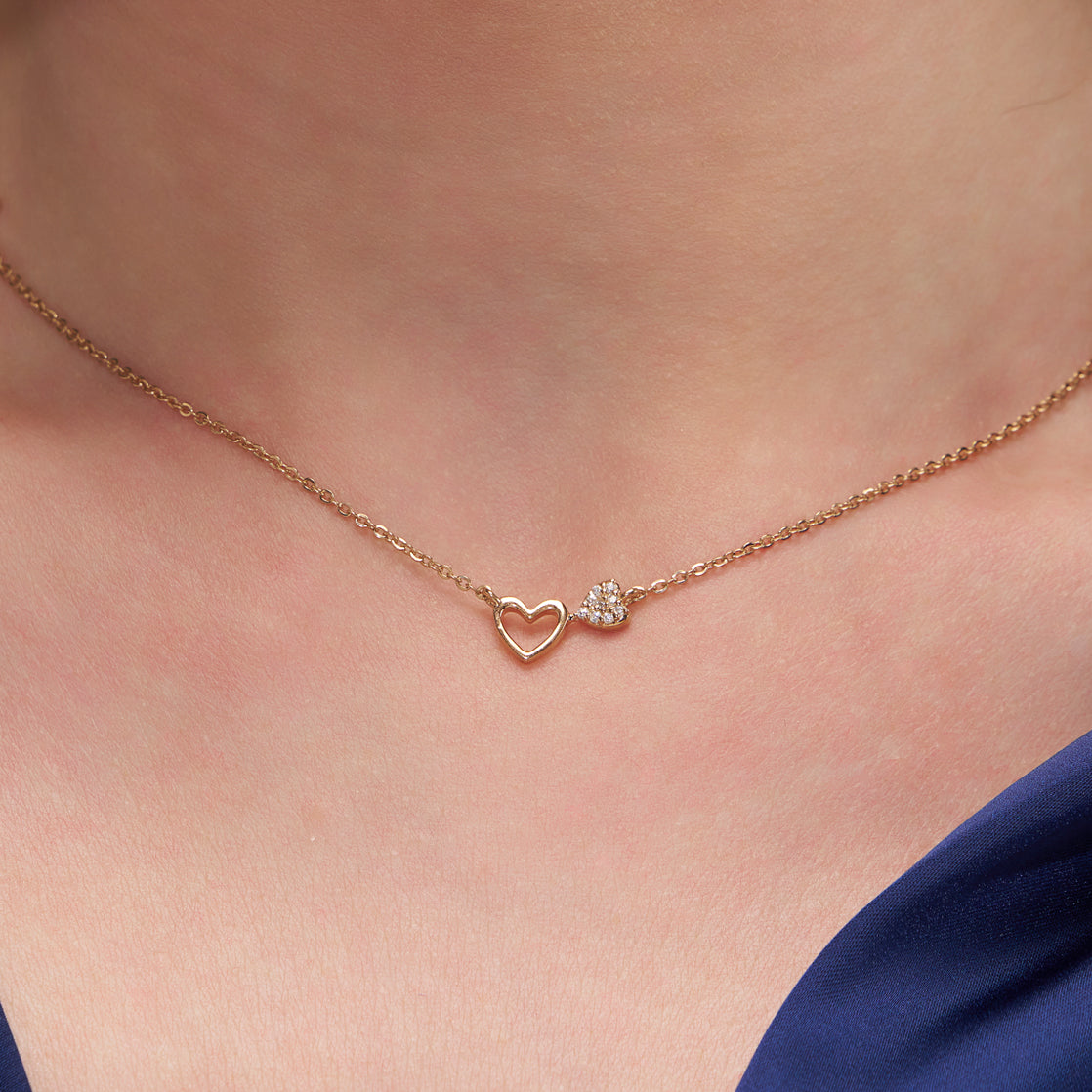 Linked Heart Necklace Set