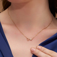 Interlinked Hearts Silver Necklace - KYMEE