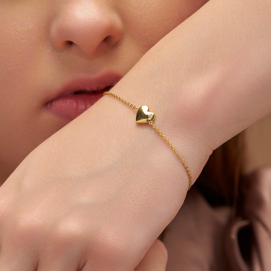 Silver Love Charm Bracelet - KYMEE