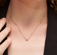 Diamond Solitaire Pendant - KYMEE