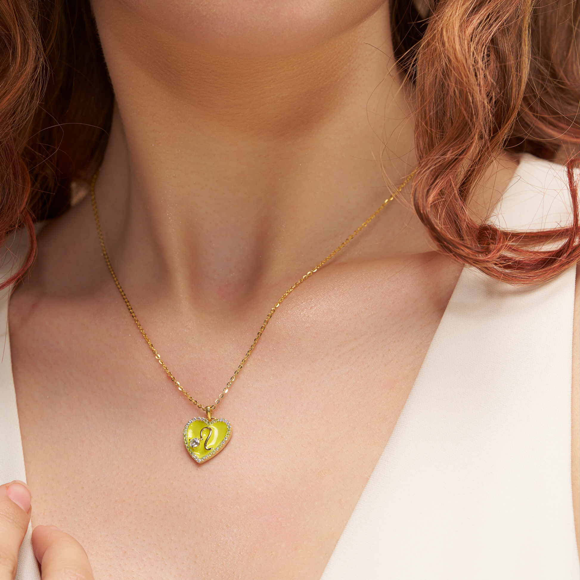 Heart Shape Enamel Pendant - KYMEE