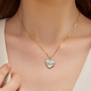 Ocean Wave Heart Necklace - KYMEE