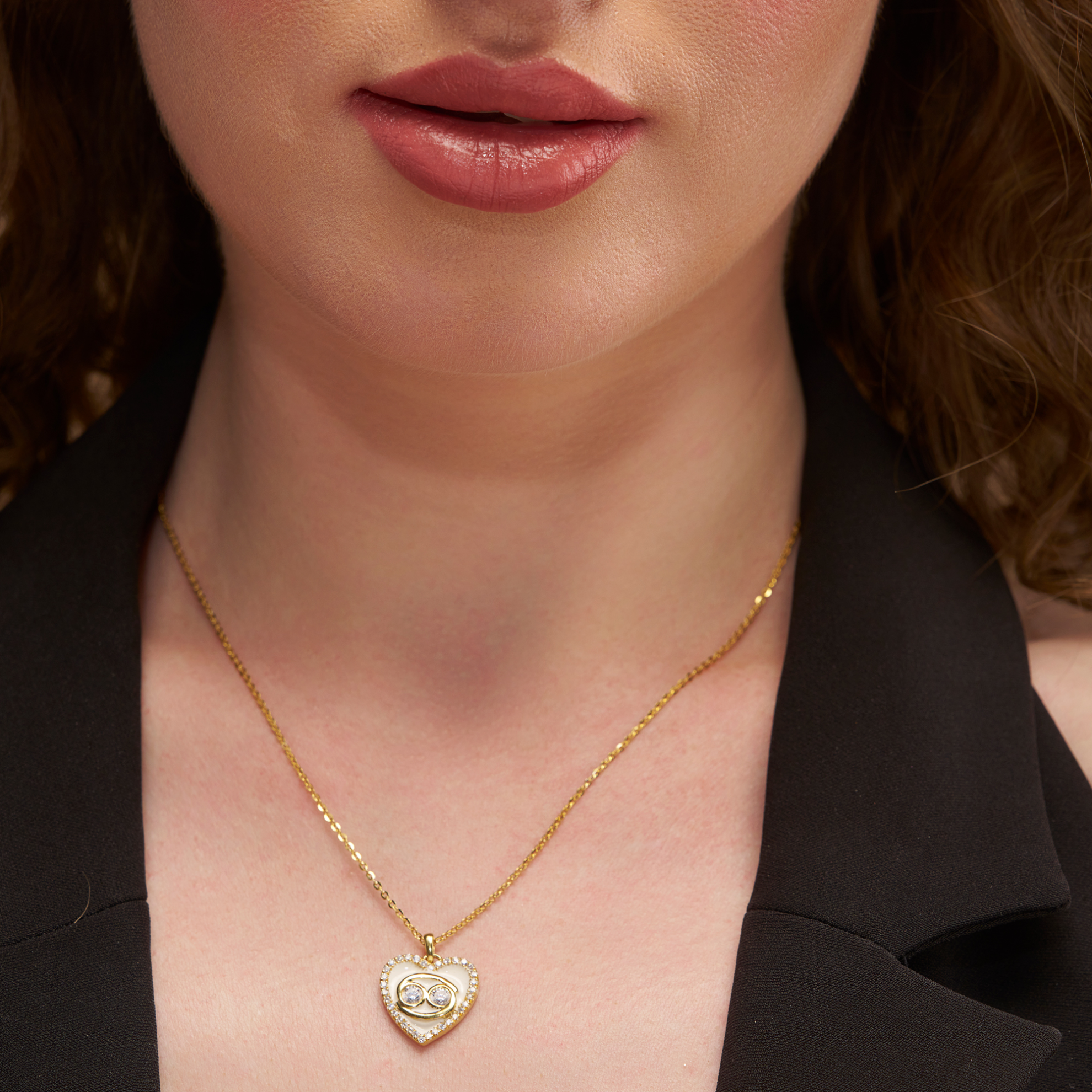 Double Shine Heart Necklace