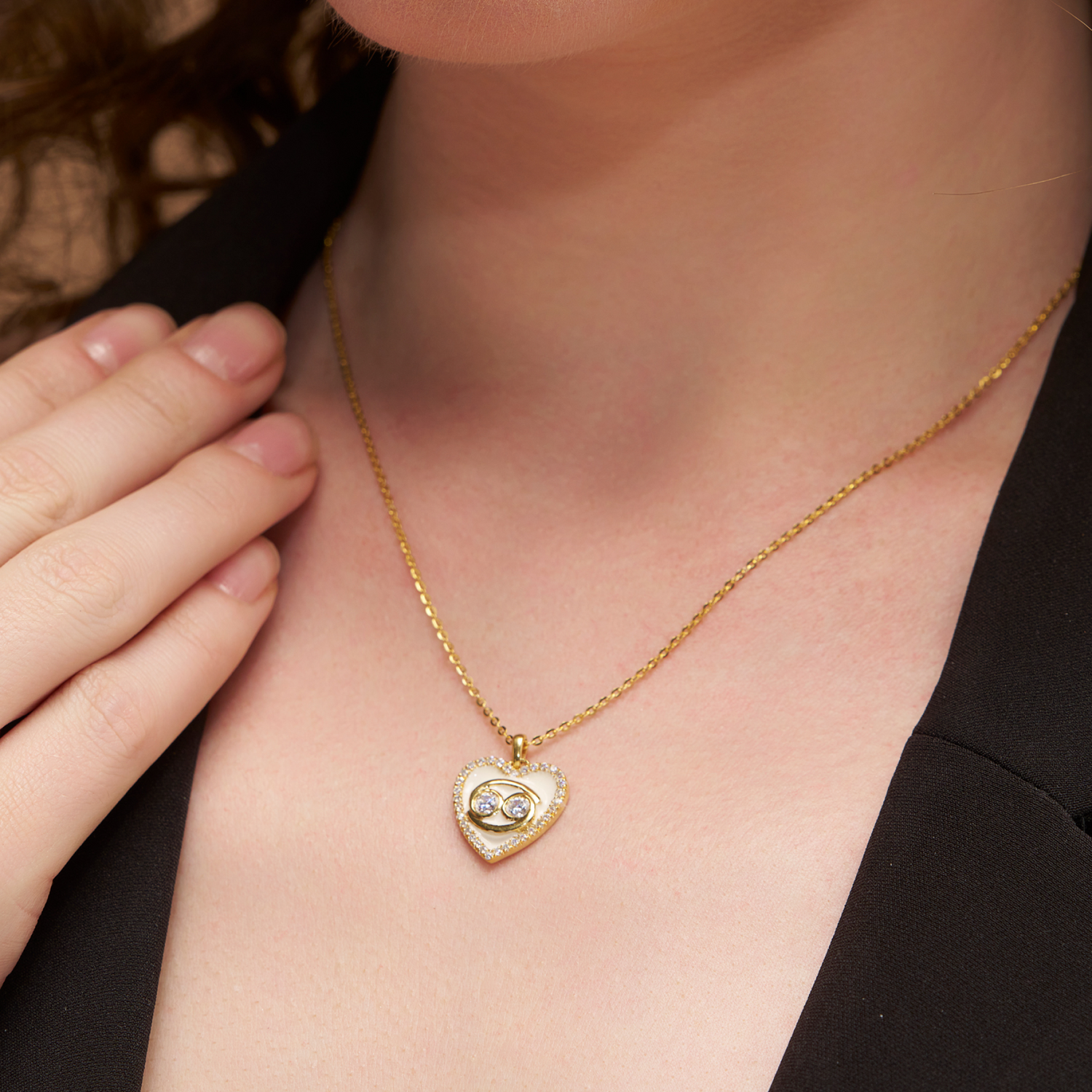 Double Shine Heart Necklace - KYMEE