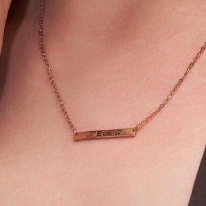 Custom Engraved Bar Necklace - KYMEE