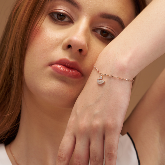 Charming Pave Set Duck Bracelet - KYMEE
