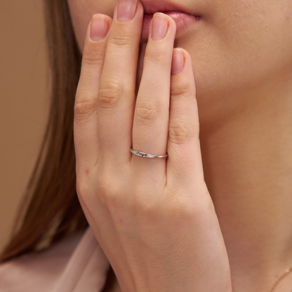 Elegant Name Engraving Ring