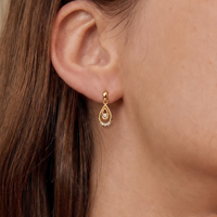 Open Teardrop Drop Earrings