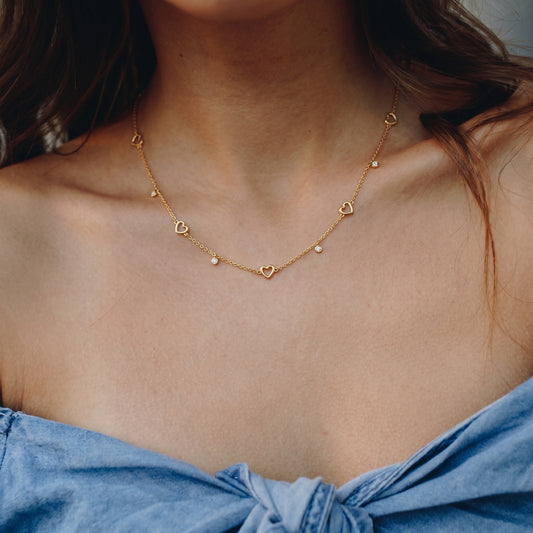 Open Heart Station Necklace