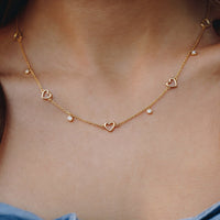 Open Heart Station Necklace