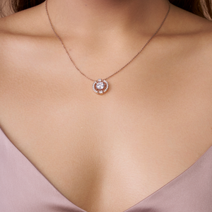 Classic Round Diamond Pendant - KYMEE