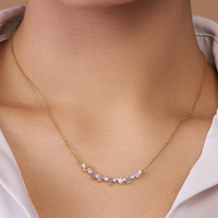 Sparkle Stone Curve Necklace - KYMEE