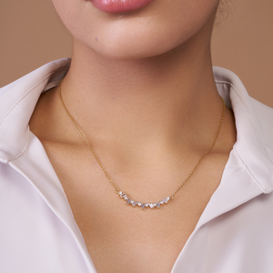 Sparkle Stone Curve Necklace - KYMEE