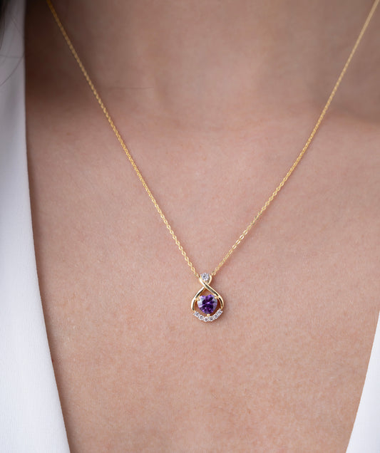 Purple Heart Necklace