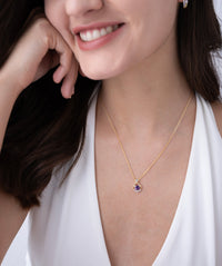 Purple Heart Twist Pendant Necklace