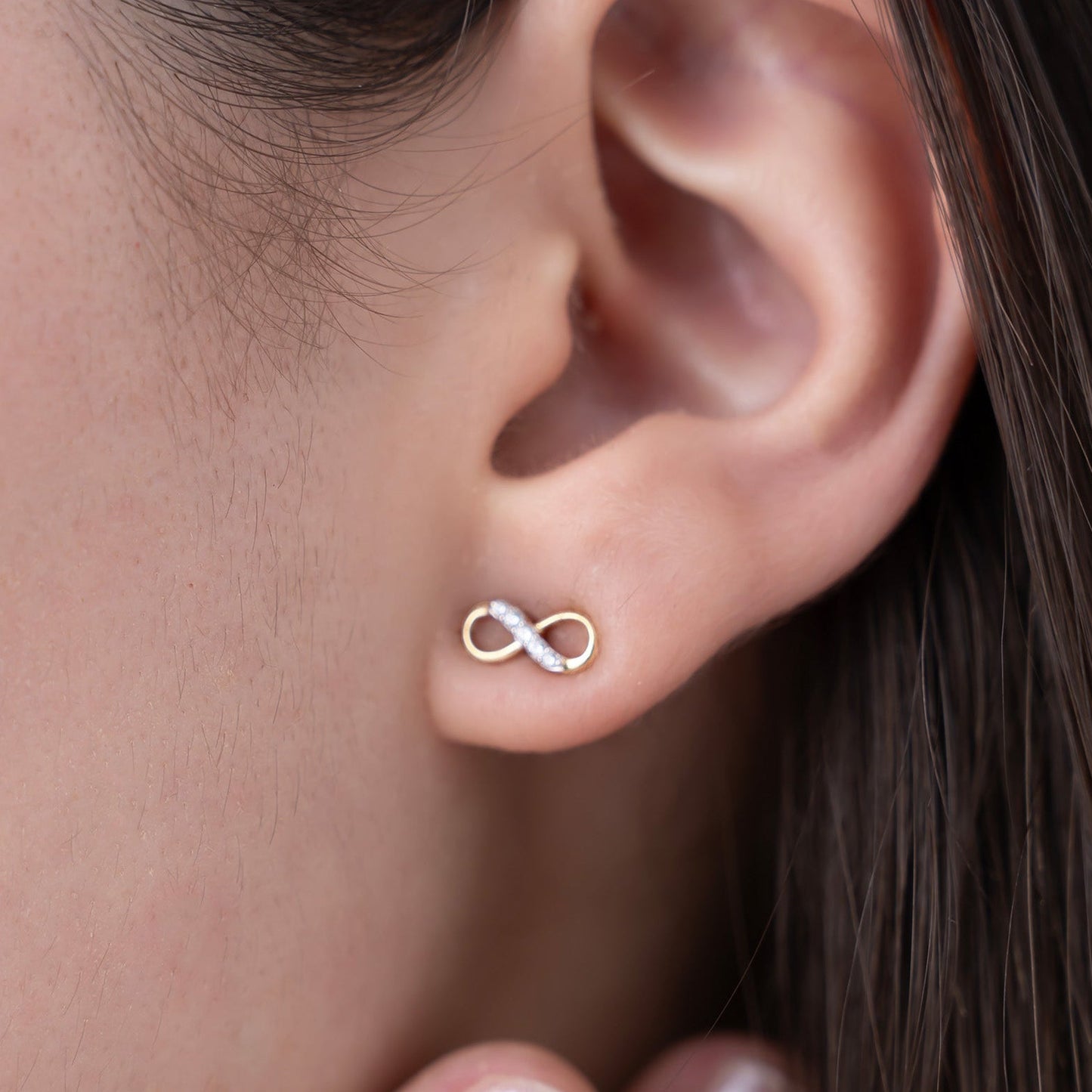 Infinity Loop Diamond Earrings