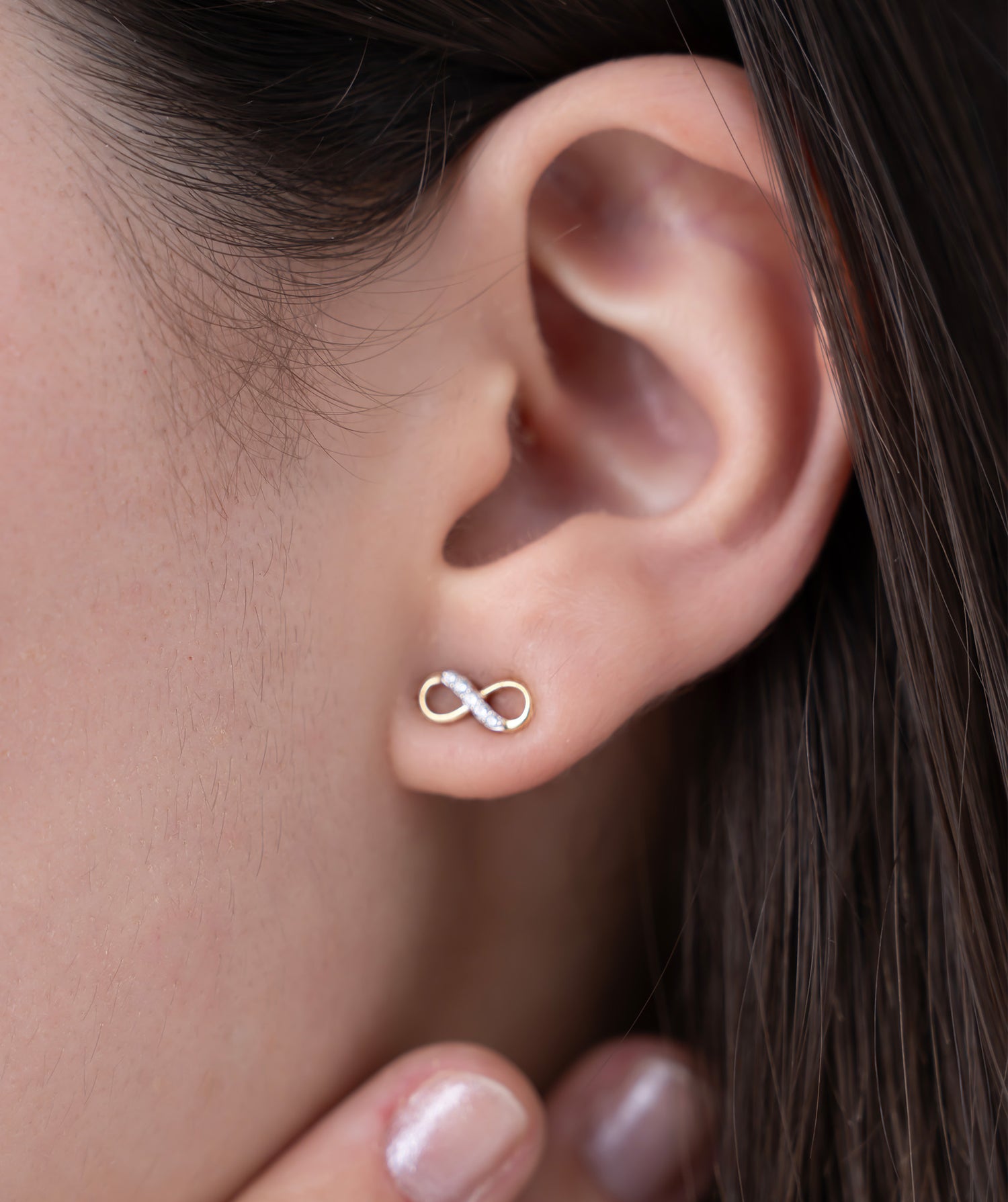 Infinity Loop Diamond Earrings