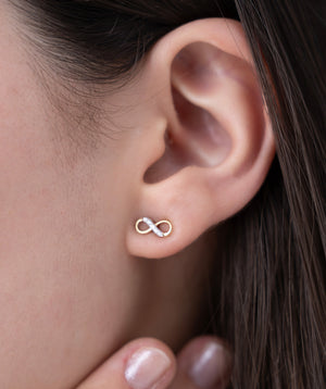 Infinity Loop Diamond Earrings
