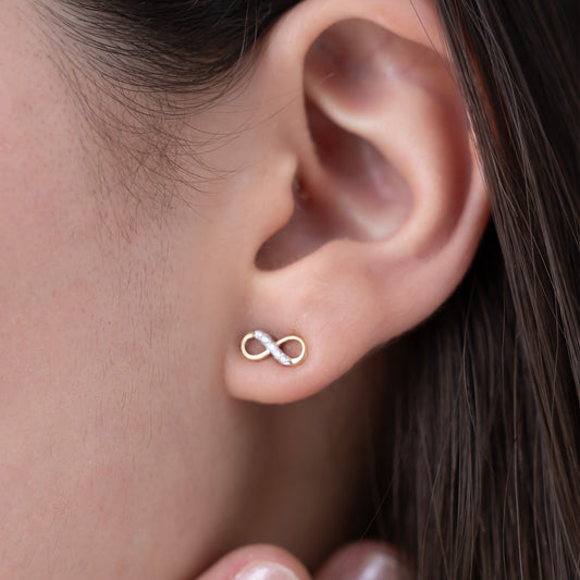 Infinity Loop Diamond Earrings