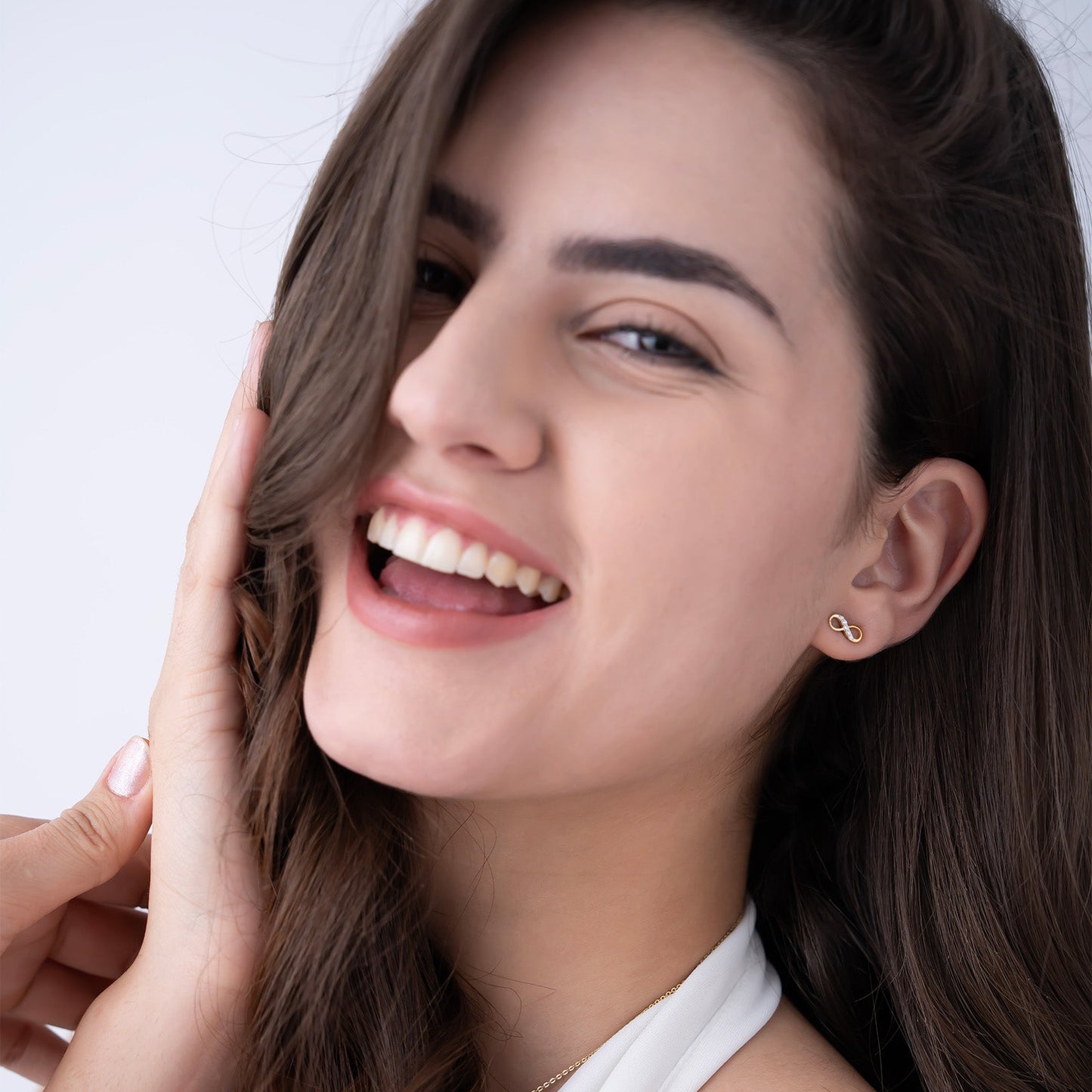 Infinity Loop Diamond Earrings