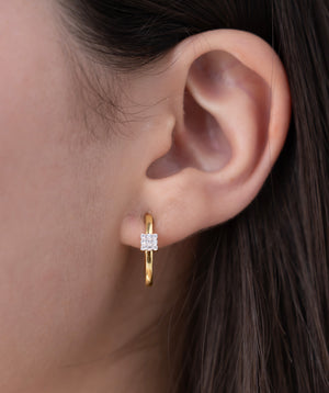 Dainty Pave Hoop Earrings