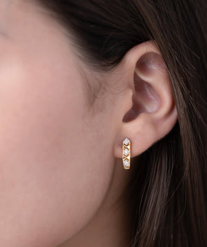 Diamond Hoop Earrings