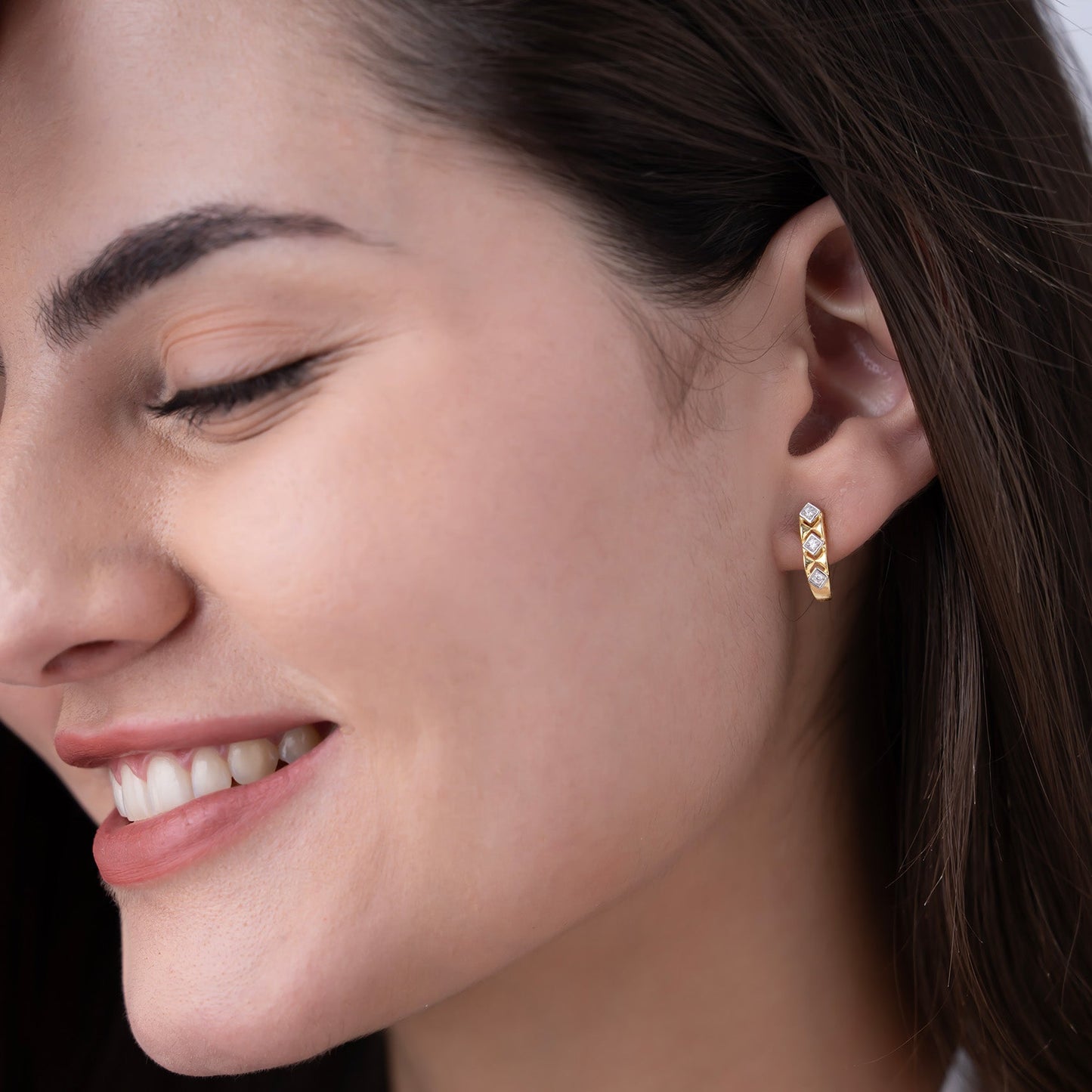 Diamond Hoop Earrings