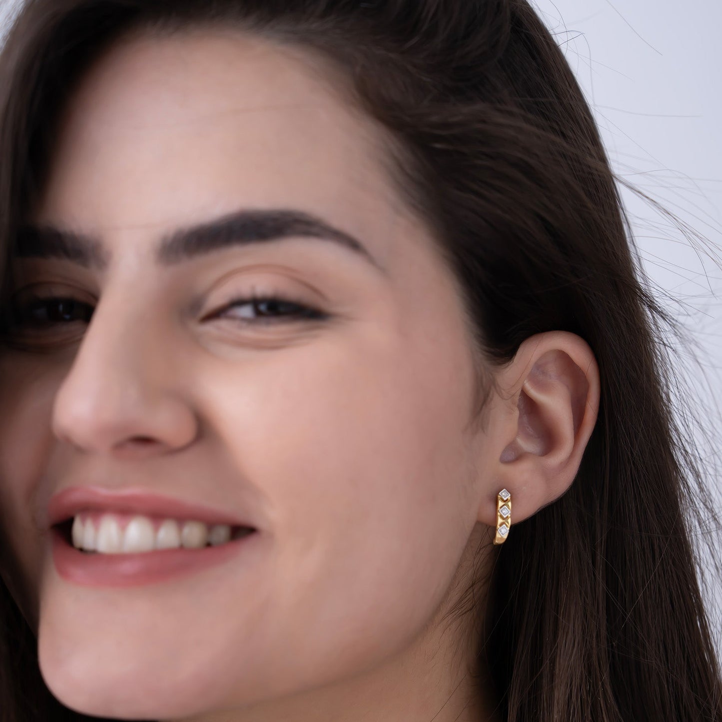 Diamond Hoop Earrings