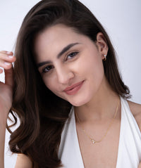 Curved Comet Bar Pendant Necklace