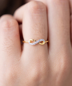 Diamond Encrusted Infinity Ring