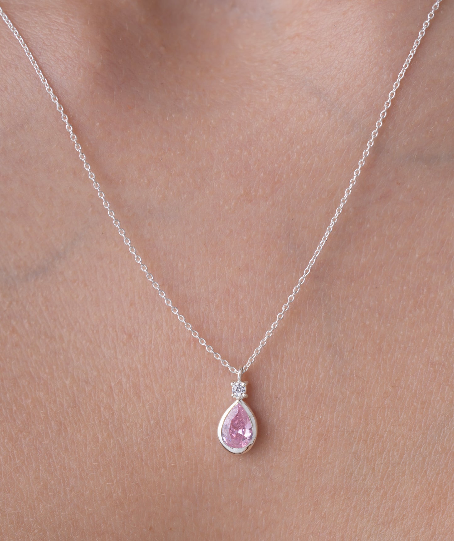 Ethereal Teardrop Silver Pendant - KYMEE