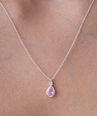 Ethereal Teardrop Silver Pendant - KYMEE