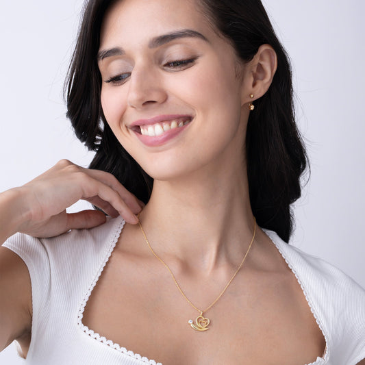 Whimsical Nested Heart Pendant