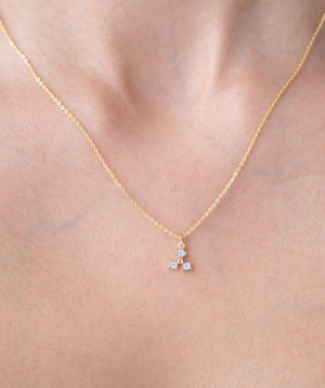 Radiant Tri-Cluster Necklace