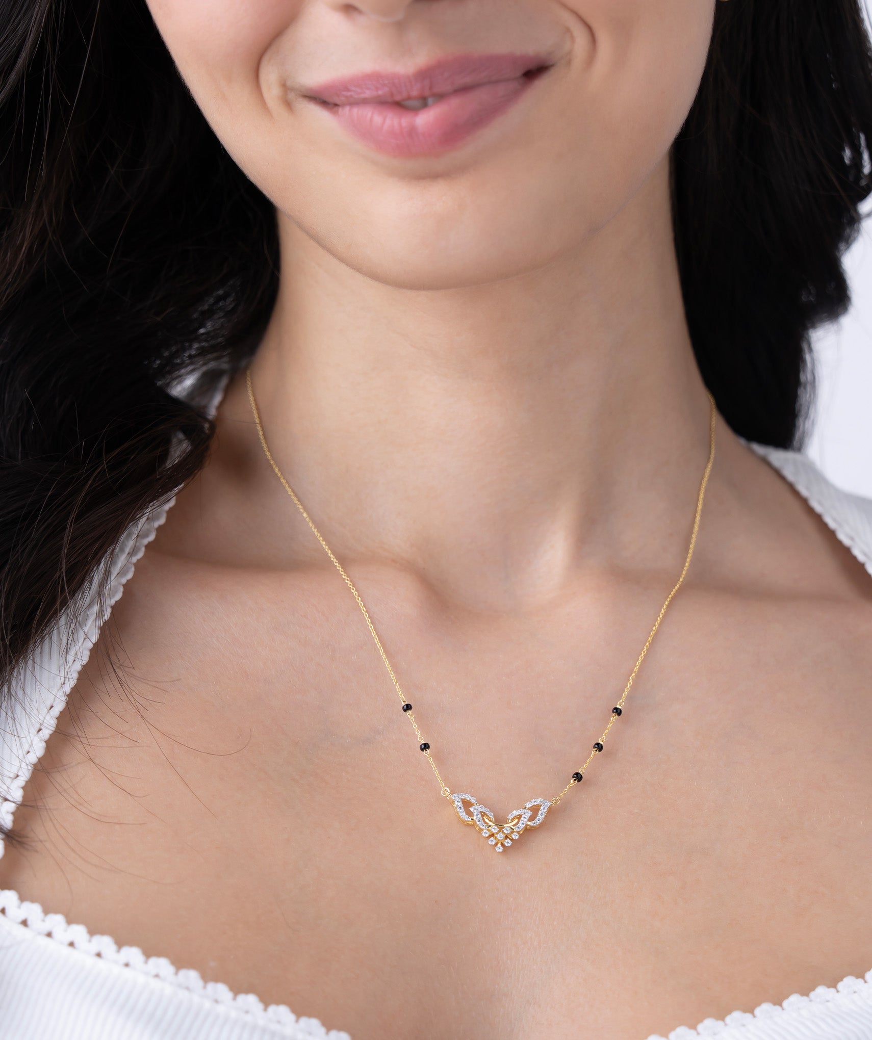 Floral Symphony Diamond Mangalsutra