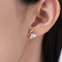 Pave Wing Butterfly Studs