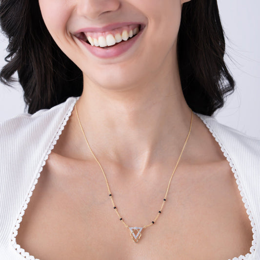 Geometric Interlock Modern Mangalsutra
