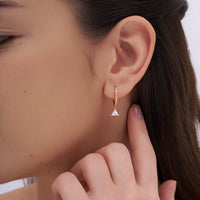 Triangle Drop Huggie Hoops