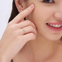 Oval Bezel Cluster Half Eternity Ring