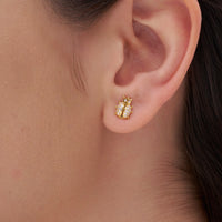 Pave Ladybug Stud Earrings