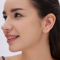 Pave Ladybug Stud Earrings