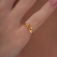 Personalised Name Solitaire Ring