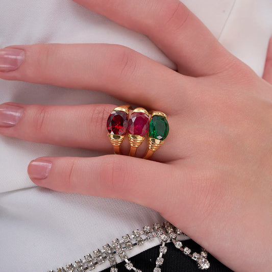 Oval Cabochon Statement Ring